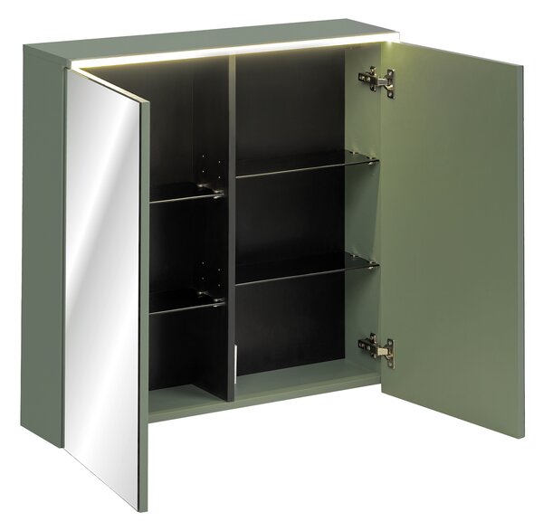 Comad Koupelnová zrcadlová skříňka 80 cm Sombra Green rákosově zelená