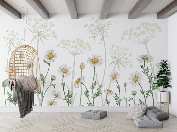 FUGU Tapeta pro děti Břízy a lesní zvířátka - Amazing Antlers Materiál: Digitální eko vlies - klasická tapeta nesamolepicí