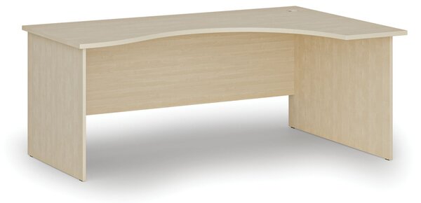 Ergonomický kancelářský psací stůl PRIMO WOOD, 180x120 cm, pravý, bříza