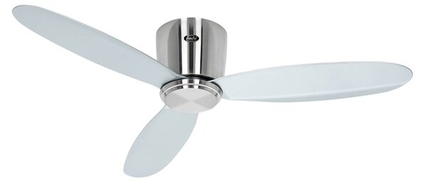 CasaFan Inteligentní stropní ventilátor ECO PLANO II, Ø 112 cm, stříbrný, DC, Hliník / šedá / zinek, Obývací pokoj / jídelna, Plast, Moderní