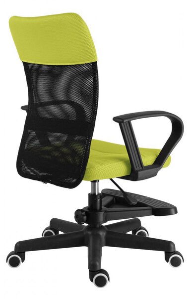 Dětská židle Neoseat MONKEY s podnoží — látka, černá / světle zelená
