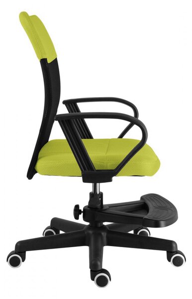 Dětská židle Neoseat MONKEY s podnoží — látka, černá / světle zelená