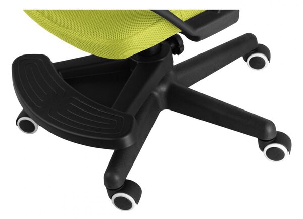 Dětská židle Neoseat MONKEY s podnoží — látka, černá / světle zelená