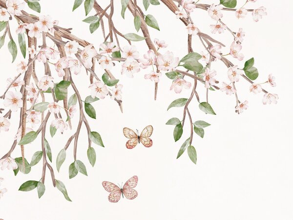FUGU Tapeta na zeď kvetoucí stromy - Blooming Blosso Materiál: Digitální eko vlies - klasická tapeta nesamolepicí