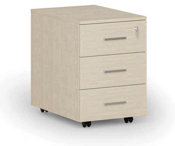 Kancelářský mobilní kontejner PRIMO WOOD, 3 zásuvky, bříza