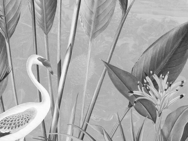 FUGU Tapeta pro děti Břízy a lesní zvířátka - Amazing Antlers Materiál: Digitální eko vlies - klasická tapeta nesamolepicí