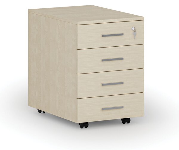 Kancelářský mobilní kontejner PRIMO WOOD, 4 zásuvky, bříza