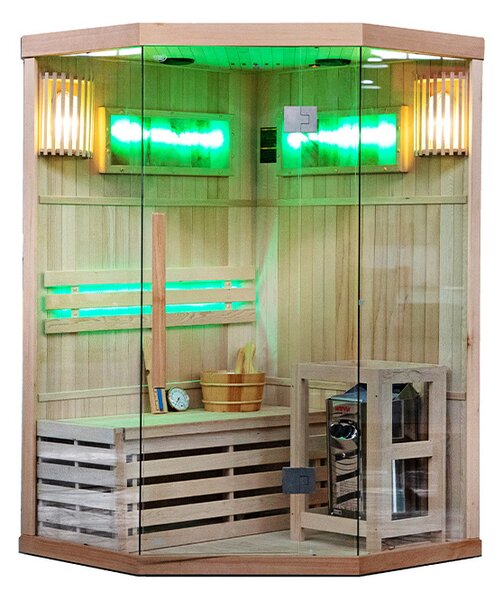 BPS-koupelny Finská sauna Relax KEMI2 120x120, 1-2 osoby