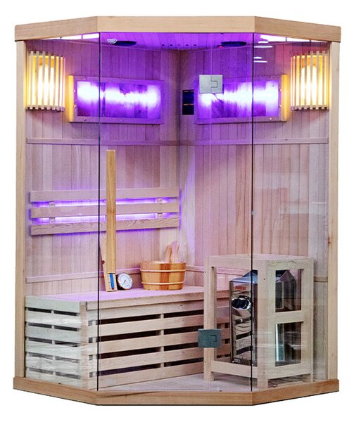 BPS-koupelny Finská sauna Relax KEMI2 120x120, 1-2 osoby