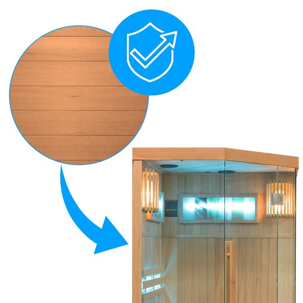 BPS-koupelny Finská sauna Relax KEMI2 120x120, 1-2 osoby