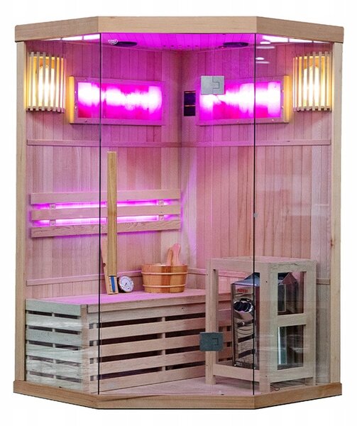 BPS-koupelny Finská sauna Relax KEMI2 120x120, 1-2 osoby