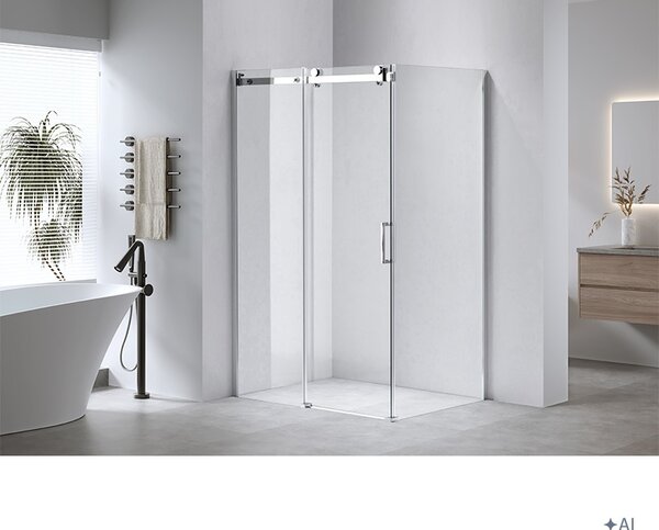 BPS-koupelny Obdélníkový sprchový kout ZBD 900 120x90 cm chrom/transp. - bez vaničky