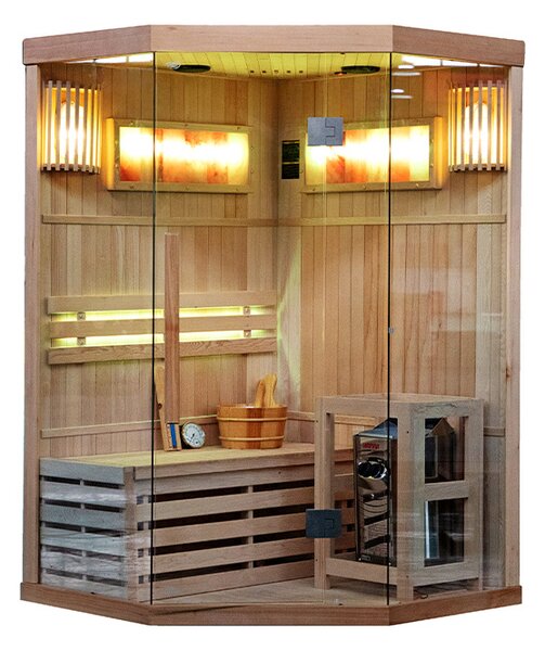 BPS-koupelny Finská sauna Relax KEMI2 120x120, 1-2 osoby