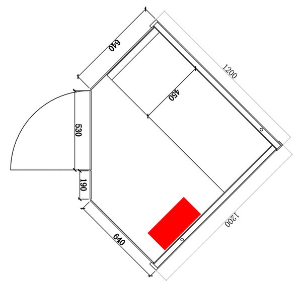 BPS-koupelny Finská sauna Relax KEMI2 120x120, 1-2 osoby