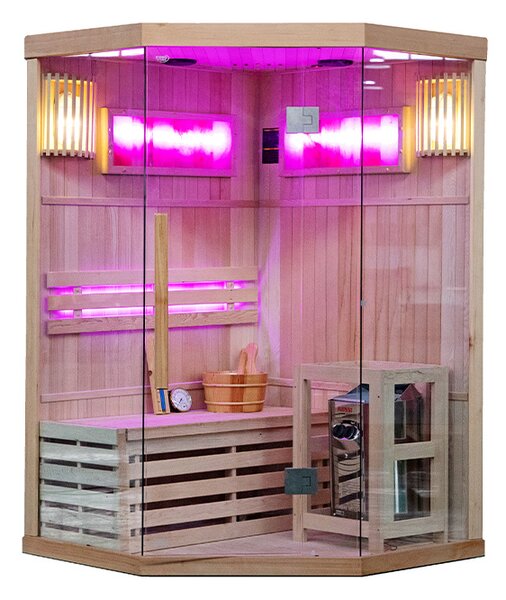 BPS-koupelny Finská sauna Relax KEMI2 120x120, 1-2 osoby