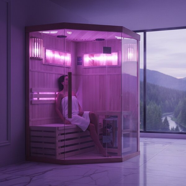 BPS-koupelny Finská sauna Relax KEMI2 120x120, 1-2 osoby