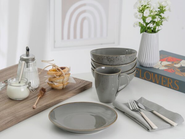 KOMBINOVANÁ SOUPRAVA, 20dílné, kamenina Creatable - Online Only nádobí, Online Only