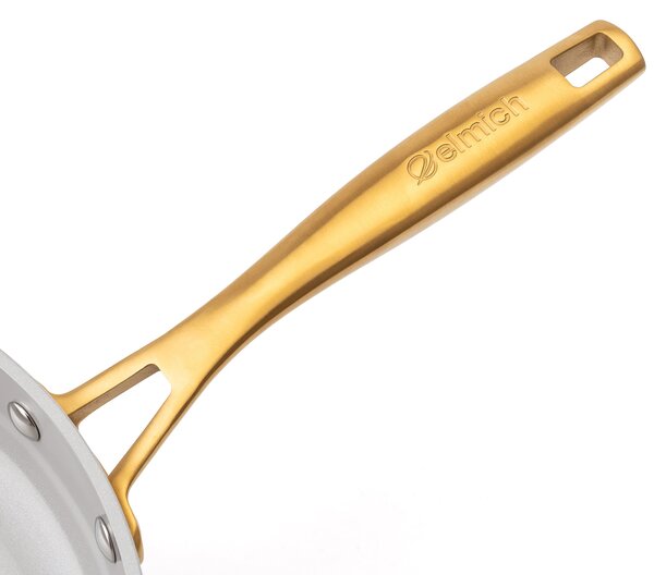 Elmich Nepřilnavá keramická pánev Zen Ø 26 cm - krémovo zlatá