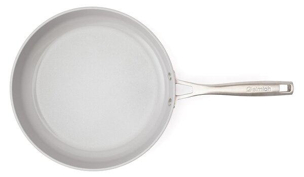 Elmich Nepřilnavá keramická pánev Zen Ø 26 cm - krémově bílá