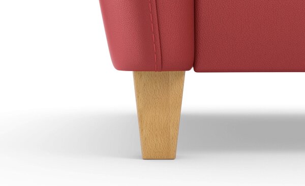 TŘÍMÍSTNÁ POHOVKA, červená, pravá kůže Sit & More - Pohovky, Online Only