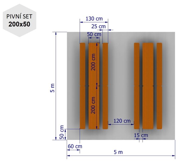 Nůžkový párty stan 5x5 m TENTino BIG HEXAGON Barva opláštění (Zvolte variantu): 1A - BÍLÁ