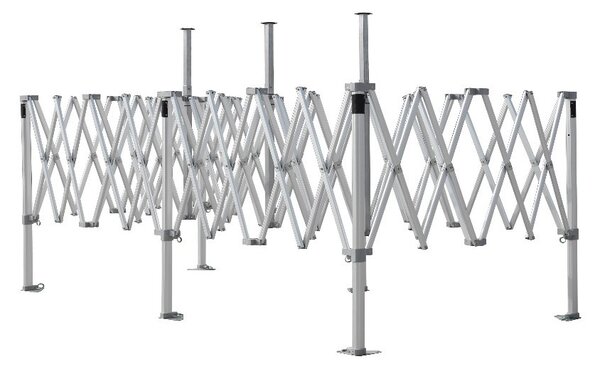 Nůžkový párty stan 3x6 m /6 noh TENTino BIG HEXAGON Barva opláštění: 5A - ŠEDÁ