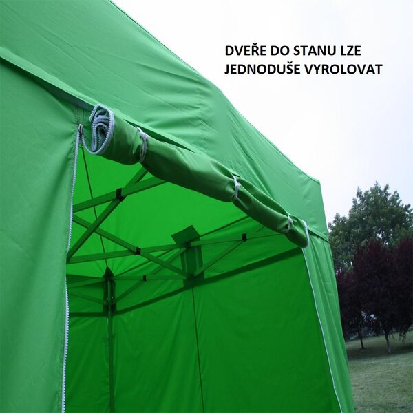 Nůžkový párty stan 3x3x3 m TENTino BIG HEXAGON Barva opláštění (Zvolte variantu): 7A - ČERVENÁ