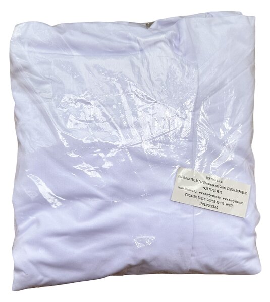TENTino Elastický ubrus BASIC na koktejlový bistro stůl 60 cm VÍCE BAREV Barva ubrusu: BÍLÁ / WHITE