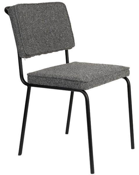 Černá čalouněná jídelní židle ZUIVER BUDDY