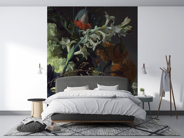 FUGU květinová tapeta - Flower night Materiál: Digitální eko vlies - klasická tapeta nesamolepicí