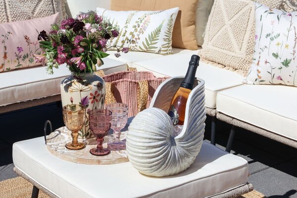 Set 6ks barevných misek na noze Saint-Émilion - Ø 10,5*10 cm / 260ml - Chic Antique