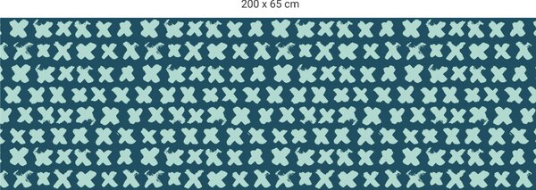 FUGU Křížky blue - ochrana stěny za postel Varianta ochrany zdi: Delší strana postele 200x65 cm