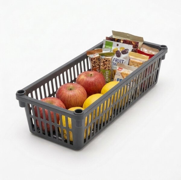 Orion Úložný koš, box a organizér extra hluboký 50cm x 20cm INVA, šedý