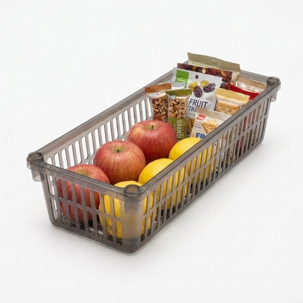 Orion Úložný koš, box a organizér extra hluboký 50cm x 20cm INVA, kouřový