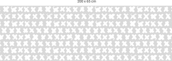 FUGU Křížky grey-white - ochrana za postel Varianta ochrany zdi: Delší strana postele 200x65 cm