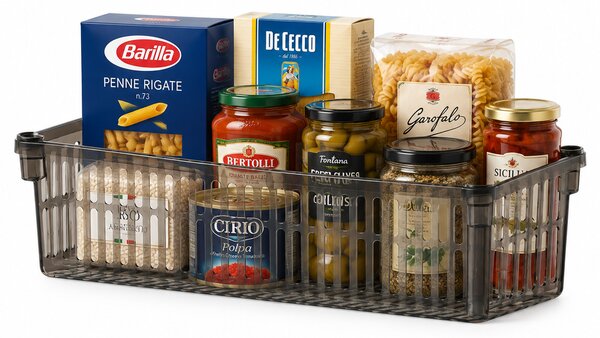 Orion Úložný koš, box a organizér extra hluboký 50cm x 20cm INVA, kouřový