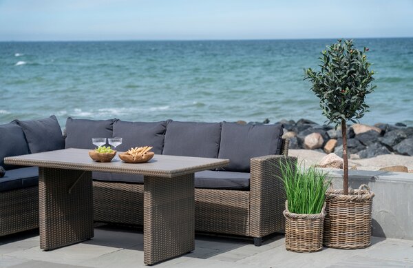 Nordic Living Set dvou ratanových úložných košů Gilon 40/30 cm