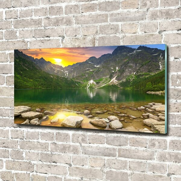 Foto obraz skleněný horizontální Mořské oko Tatry osh-123444571
