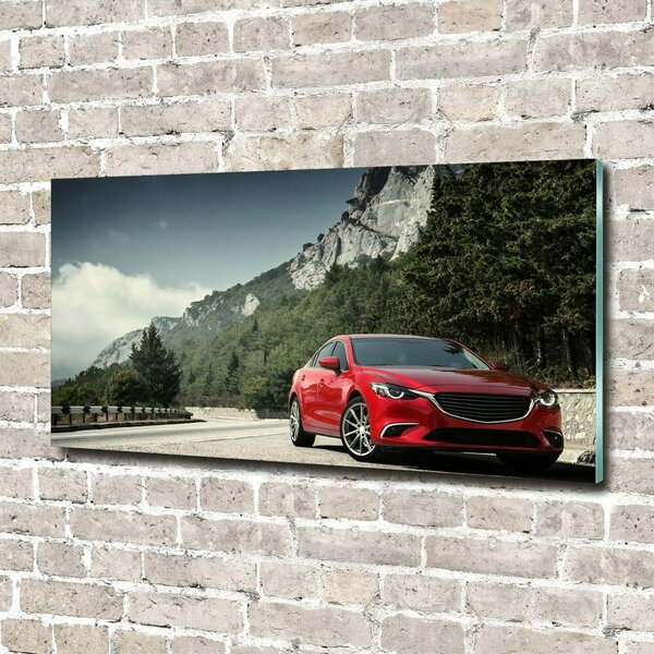 Foto obraz sklo tvrzené Auto v horách osh-123522493