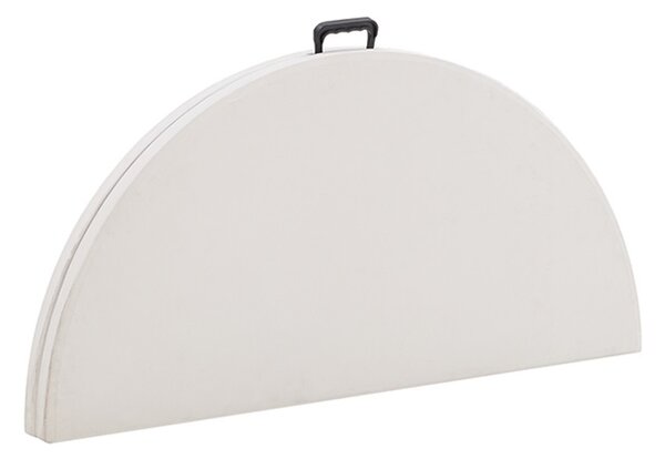 TENTino Skládací stůl průměr 122 cm PŮLENÝ, bílý, STL122PK