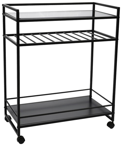 SERVÍROVACÍ VOZÍK, černá, 70/37/86 cm - Barové vozíky, Online Only