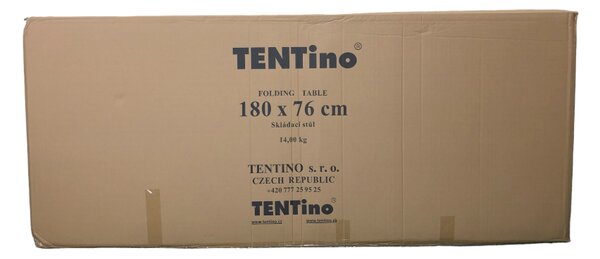 TENTino Skládací stůl 180x76 cm CELÝ, bílý