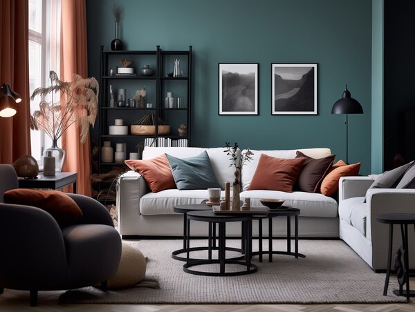 FUGU Jednobarevná tapeta na zeď tyrkysová – DUSKY ALPINE BLUE Materiál: Digitální eko vlies - klasická tapeta nesamolepicí