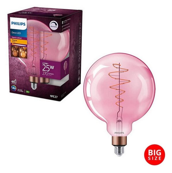 LED Stmívatelná žárovka Philips DECO G200 E27/4,5W/230V 1800K