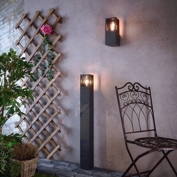 Deko-Light Osvětlení cesty Facado II, výška 100 cm, šedá/kouřová 11 x cm IP65, stmívatelný, Hliník / šedá / zinek, Hliník, Moderní