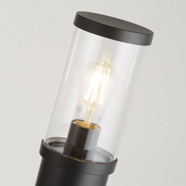Searchlight Světelný patník Bakerloo, IP44, černý, výška 73 cm, kovový, stmívatelný, Černá, Hliník, Moderní