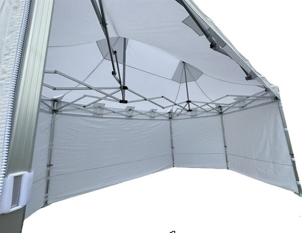 Nůžkový párty stan 2x2x4 m TENTino BIG HEXAGON Barva opláštění (Zvolte variantu): 1A - BÍLÁ