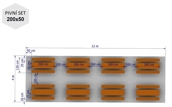 Nůžkový párty stan 4x12 m TENTino BIG HEXAGON EXTREME Barva opláštění (Zvolte variantu): 11A - ČERNÁ