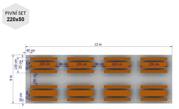 Nůžkový párty stan 4x12 m TENTino BIG HEXAGON EXTREME Barva opláštění (Zvolte variantu): 11A - ČERNÁ