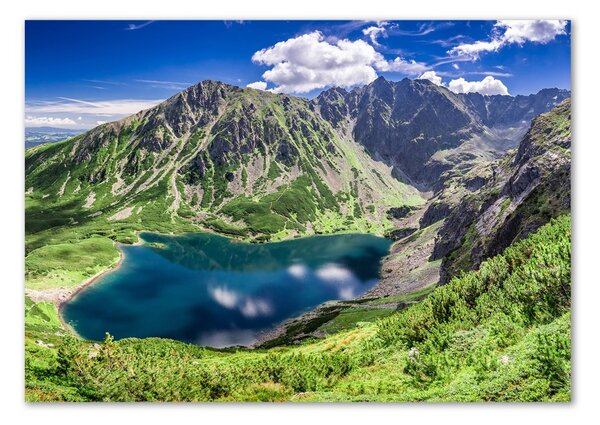 Foto obraz sklo tvrzené Černé jezero Tatry osh-127510314